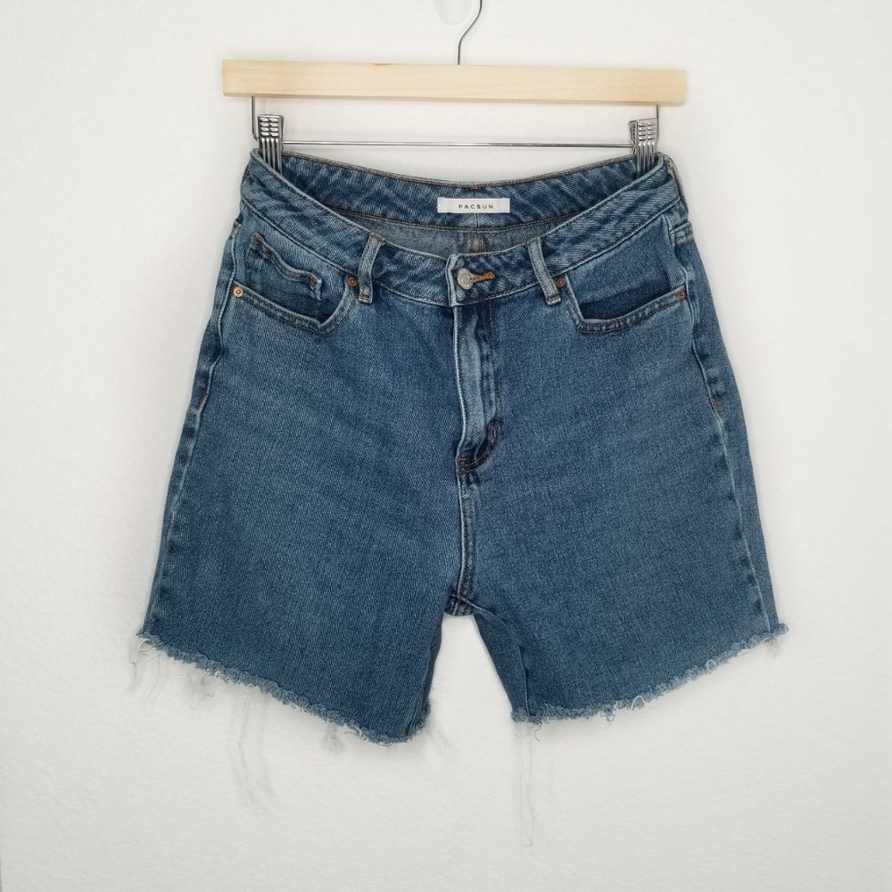Pacsun Medium Wash High Rise Denim Shorts Size 28